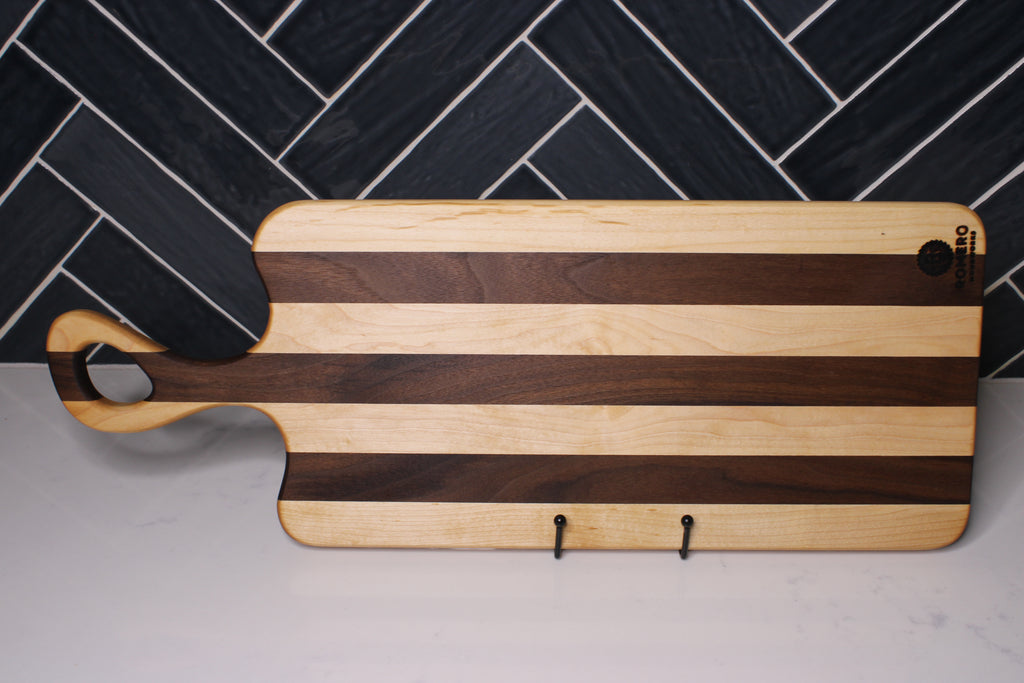 Walnut/ Maple Face Grain Charcuterie Board- 23” x 9”