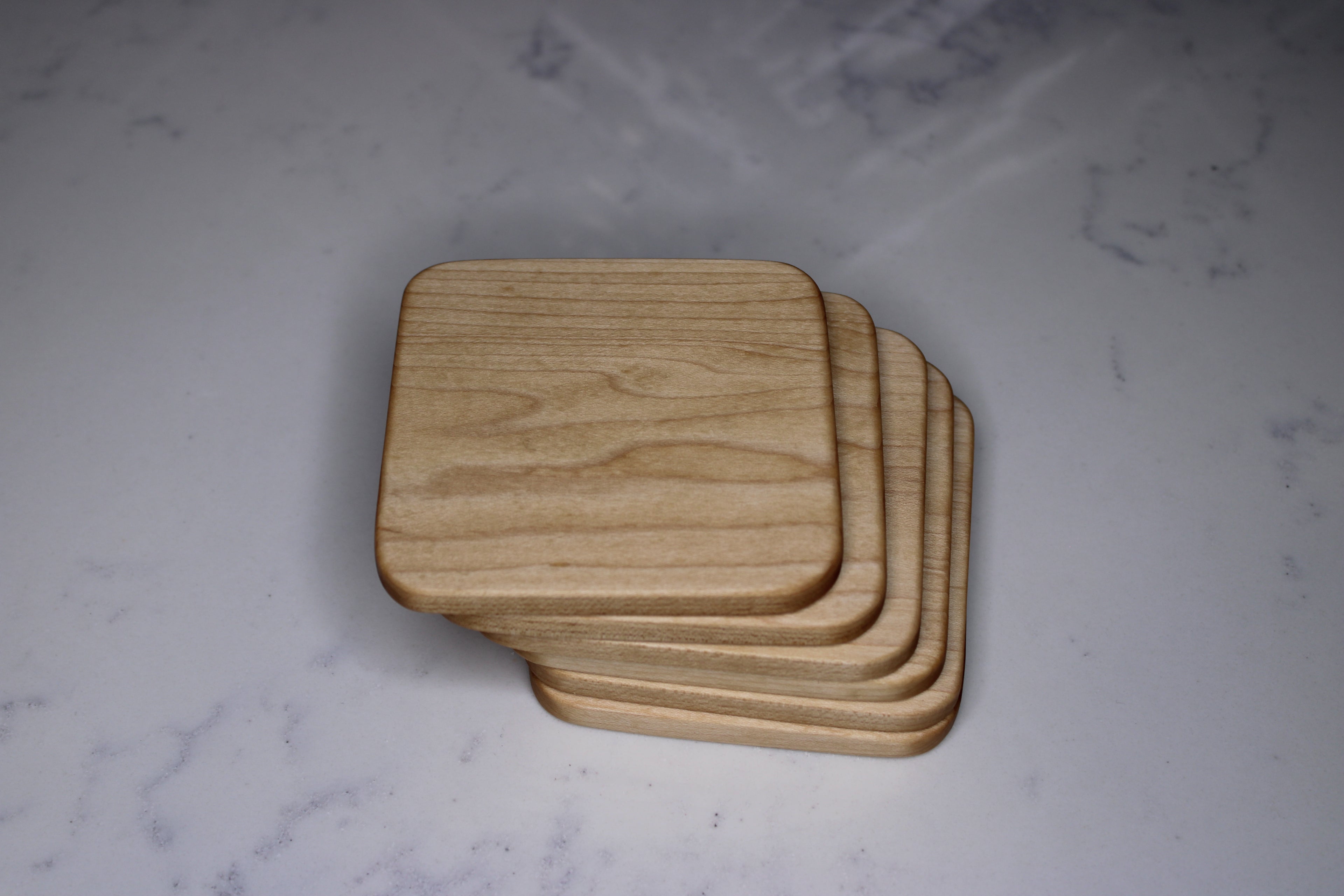 Maple Hardwood Coasters – Set of 6