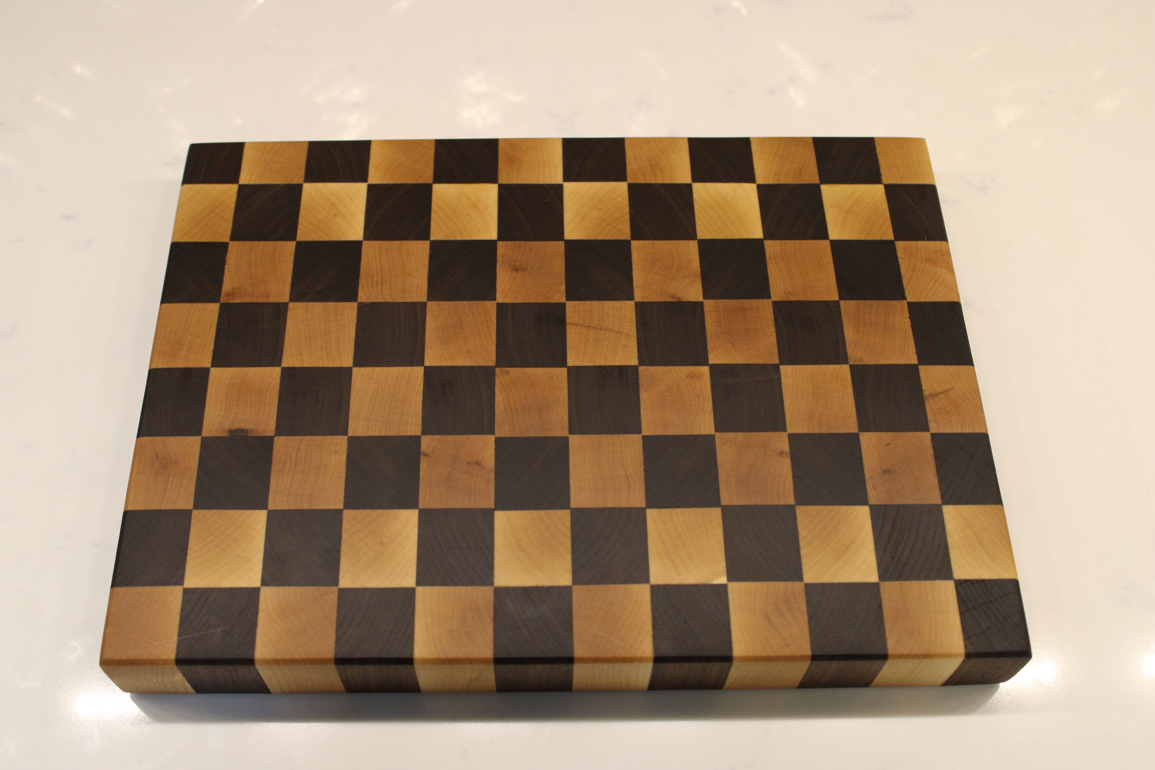 Walnut/ Maple End Grain Cutting Board 13” x 9”