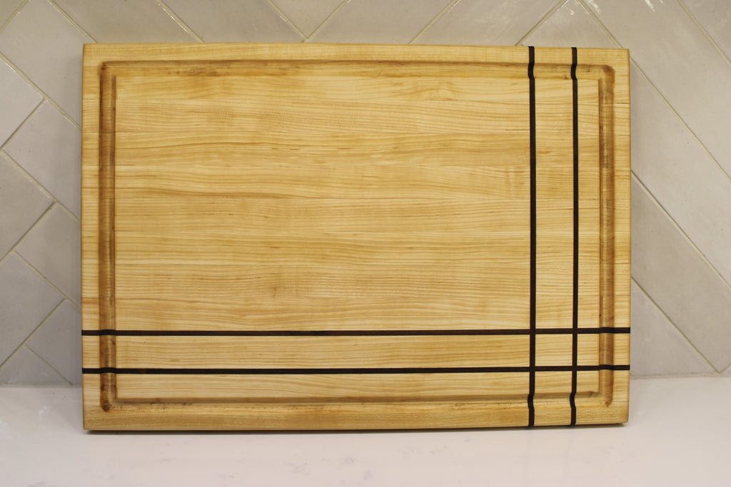 Maple/ Walnut Stripes Edge Grain Cutting Board 17”x 12”