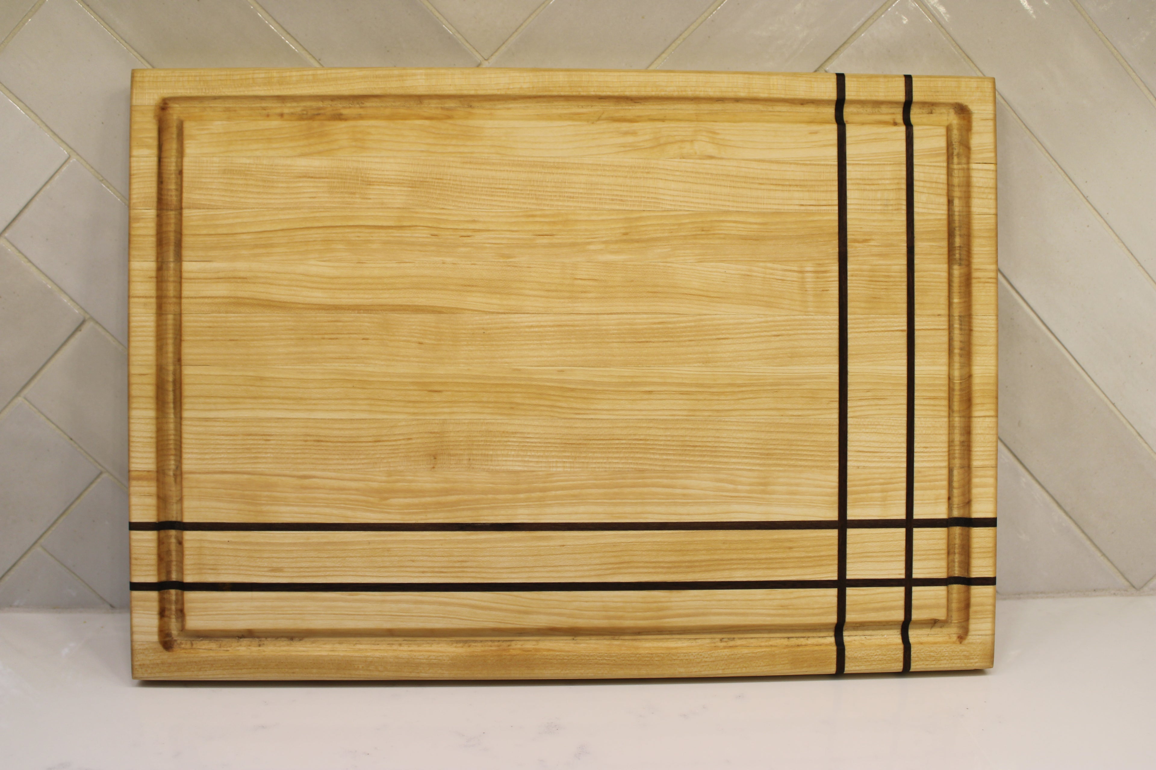 Maple/ Walnut Stripes Edge Grain Cutting Board 17”x 12”