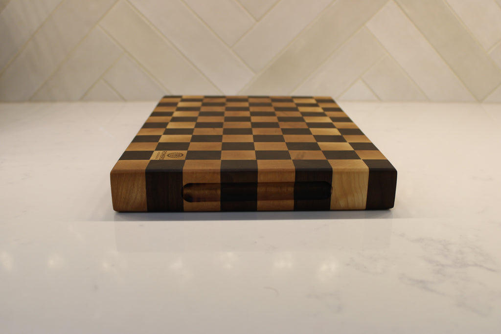 Walnut/ Maple End Grain Cutting Board 13” x 9”