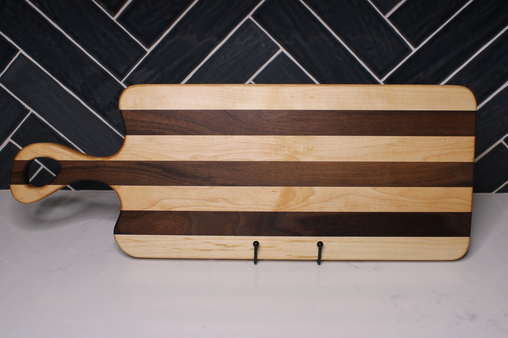Walnut/ Maple Face Grain Charcuterie Board- 23” x 9”