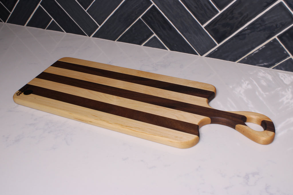 Walnut/ Maple Face Grain Charcuterie Board- 23” x 9”