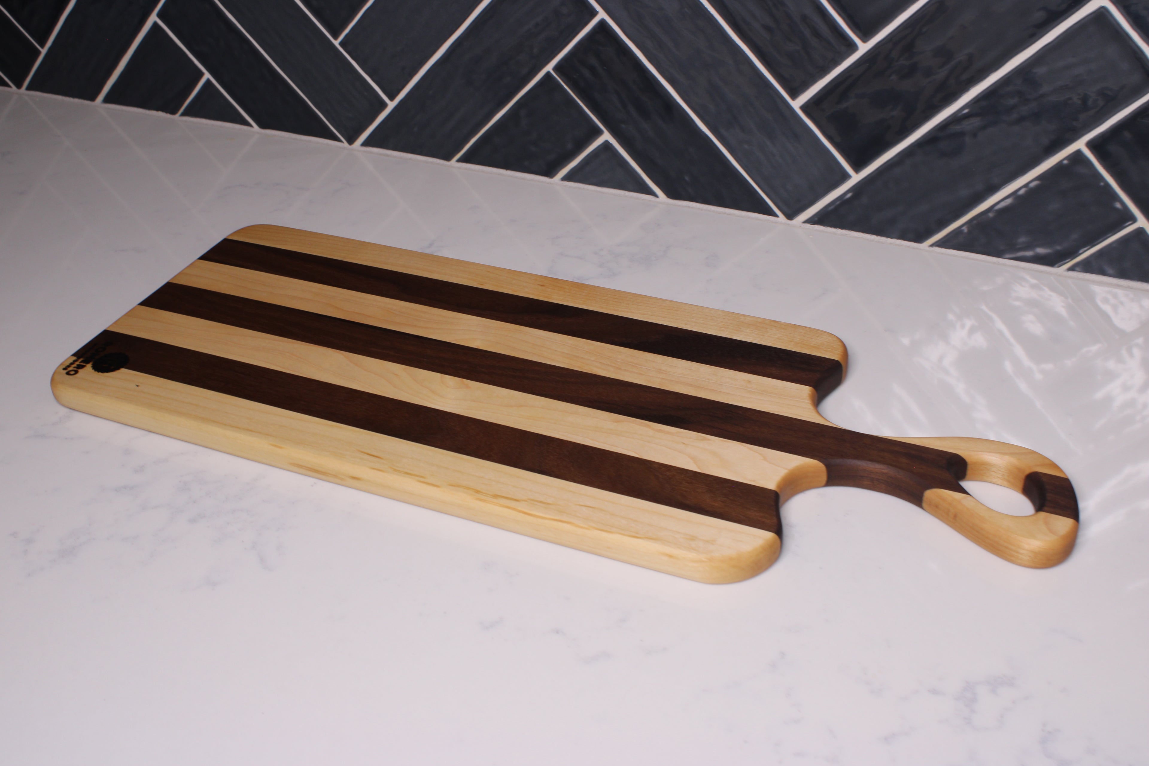 Walnut/ Maple Face Grain Charcuterie Board- 23” x 9”