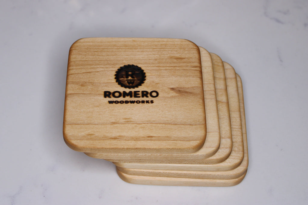 Maple Hardwood Coasters – Set of 6