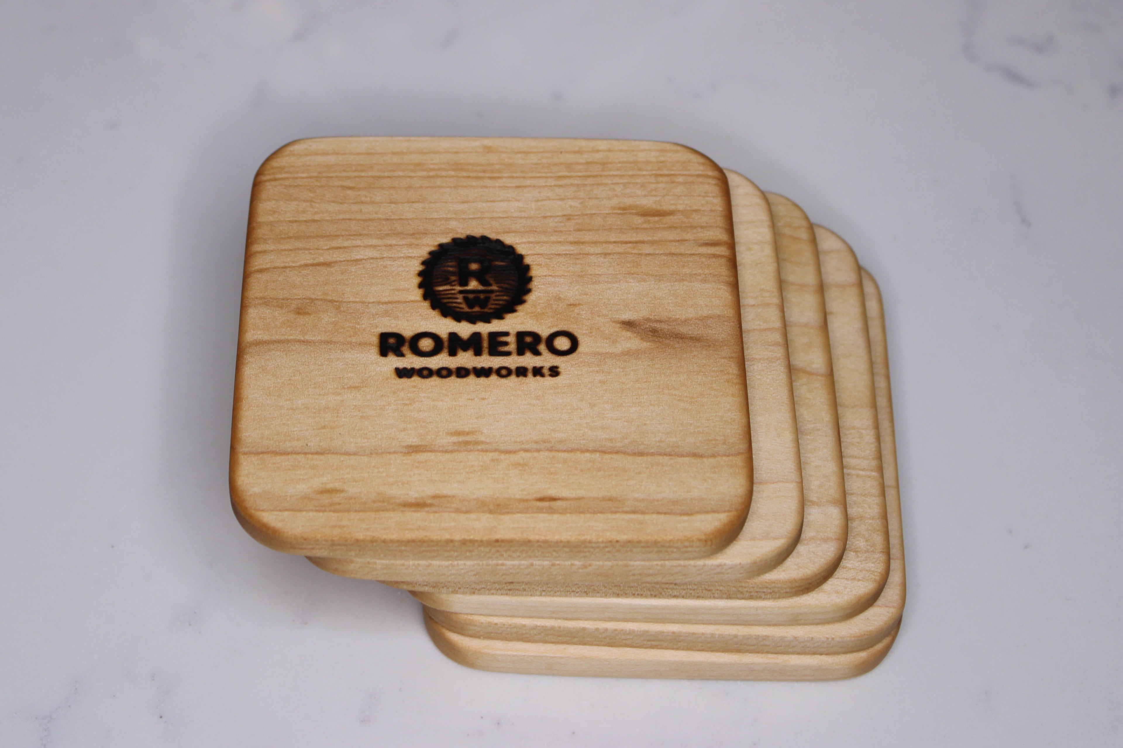 Maple Hardwood Coasters – Set of 6