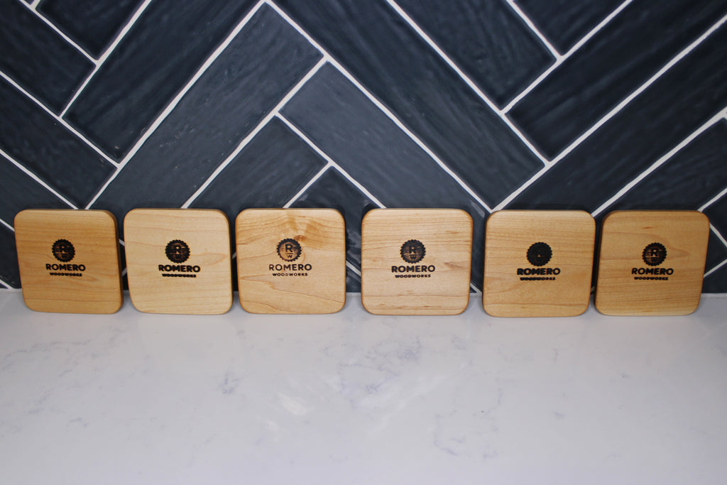 Maple Hardwood Coasters – Set of 6