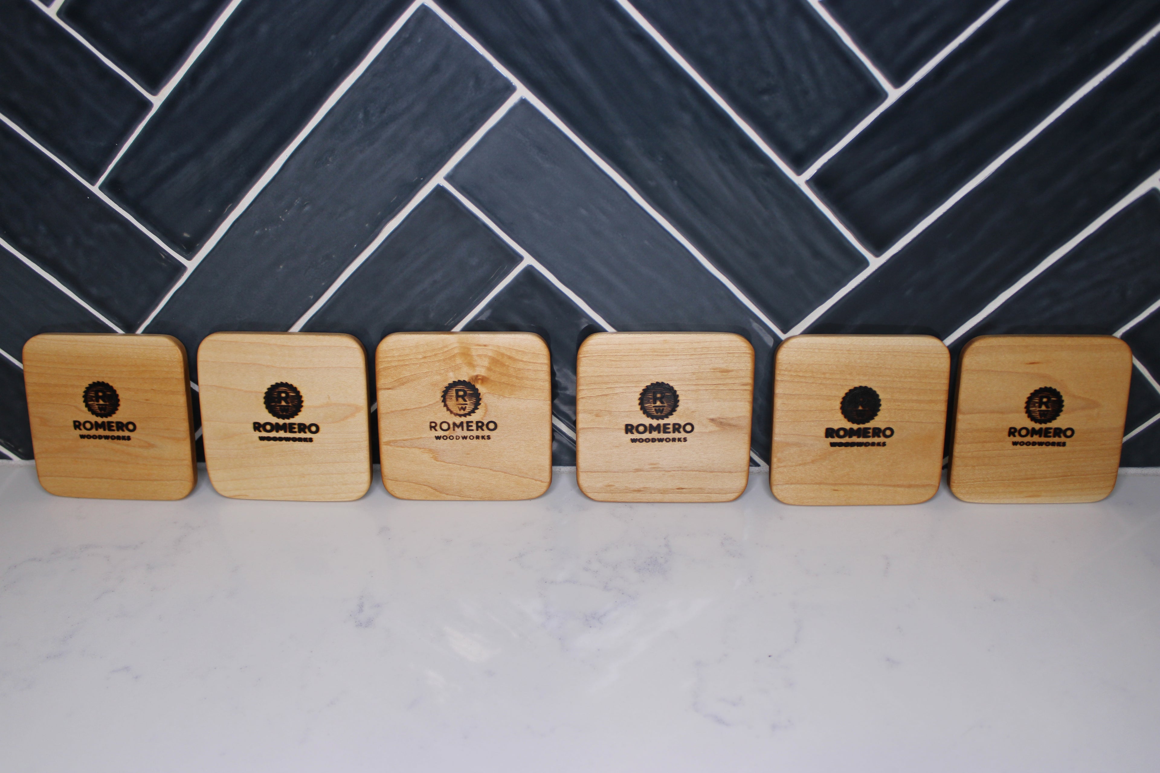 Maple Hardwood Coasters – Set of 6