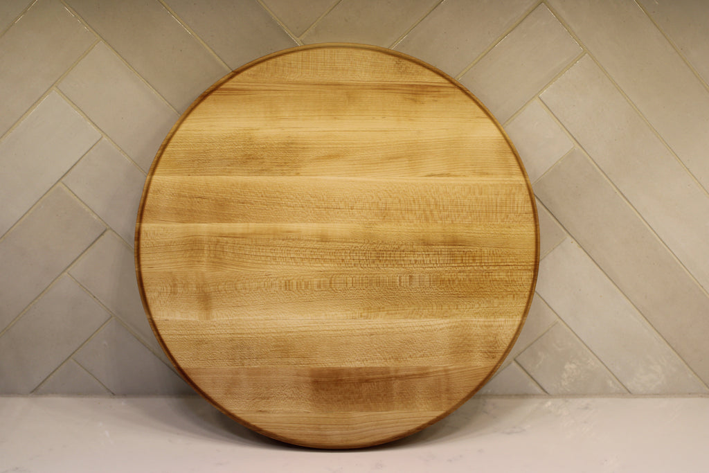 Maple Round Edge Grain Cutting Board 14” Diameter