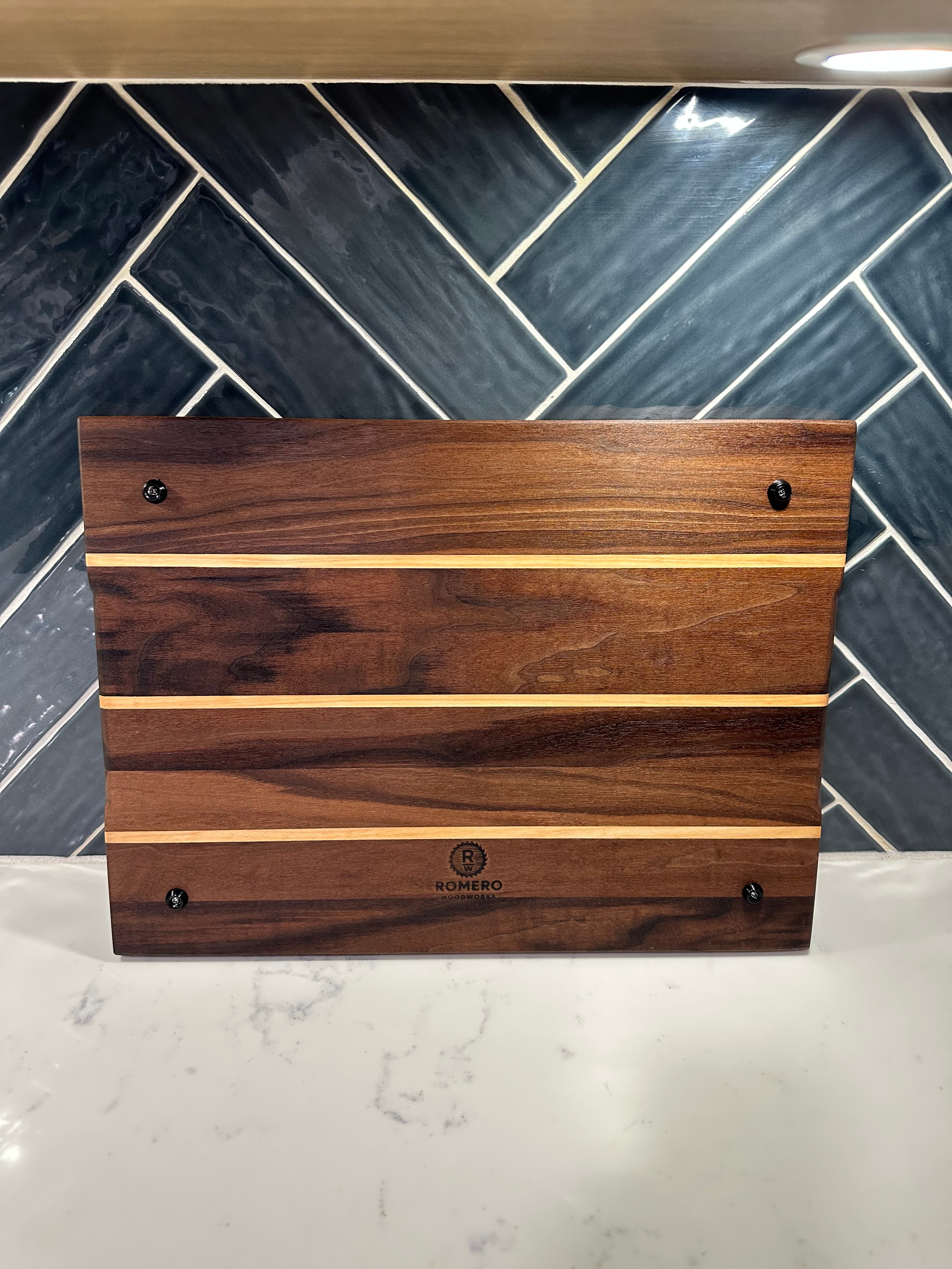 Walnut/ Maple Face Grain Cutting Board- 16” x 11”