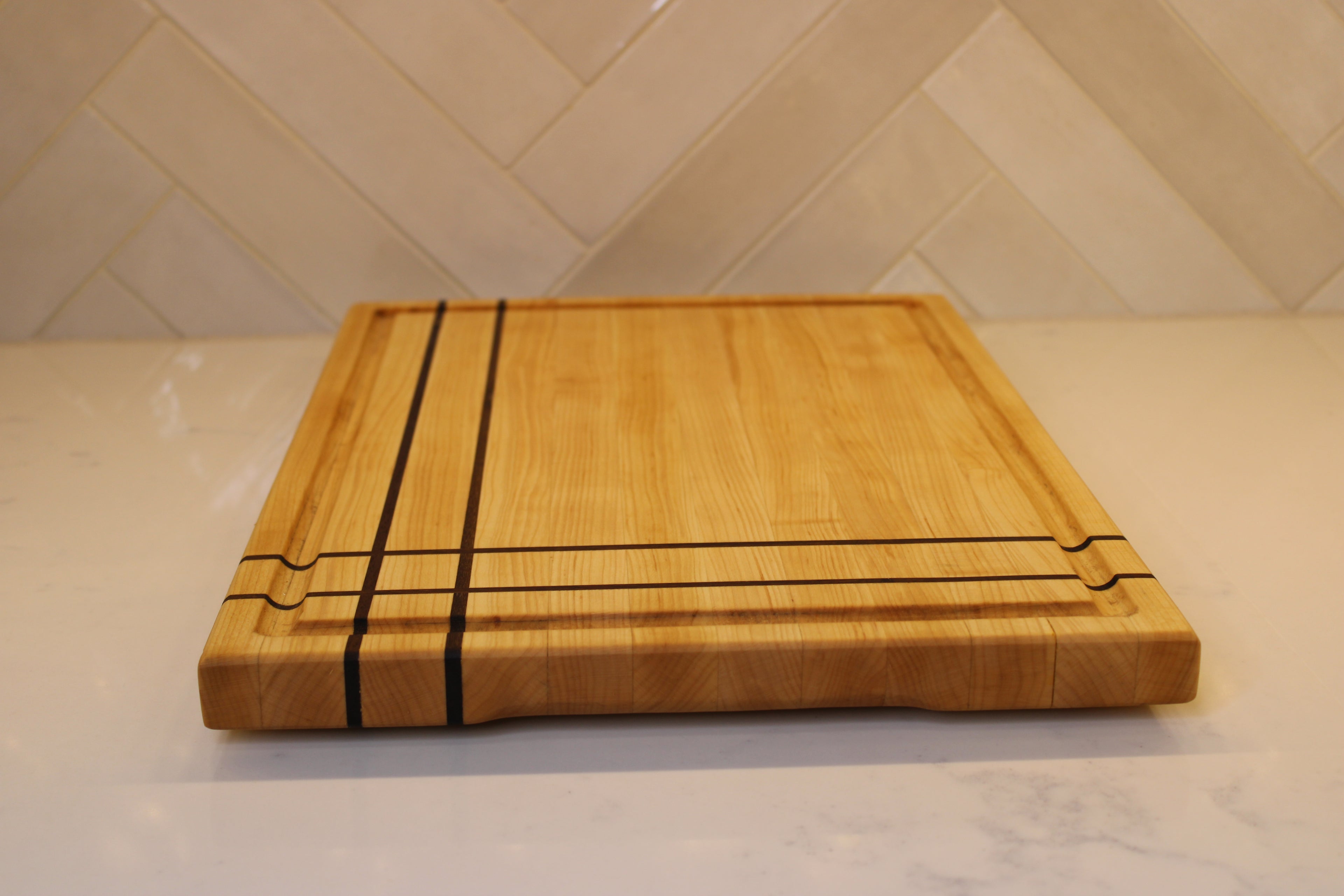 Maple/ Walnut Stripes Edge Grain Cutting Board 17”x 12”