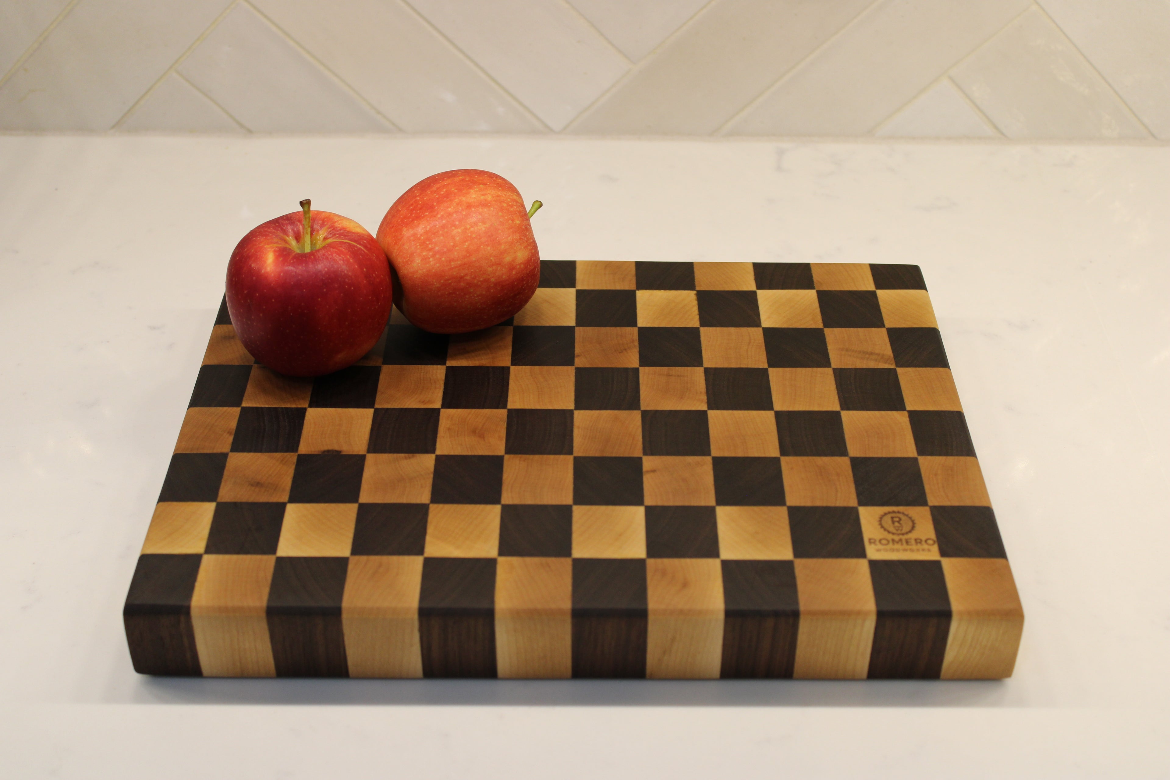 Walnut/ Maple End Grain Cutting Board 13” x 9”