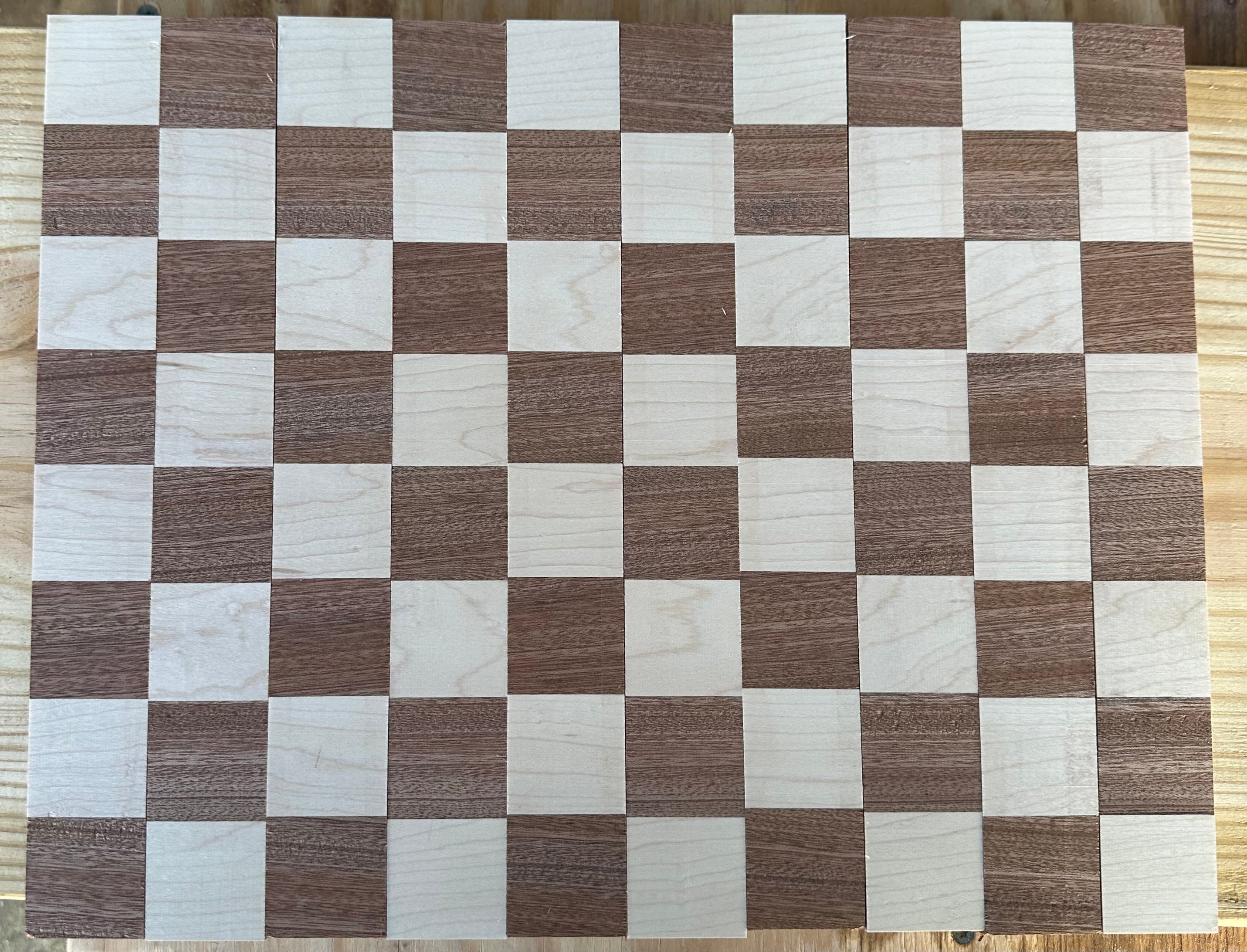 Sapele/ Maple Face Grain Cutting Board- 14" x 11"