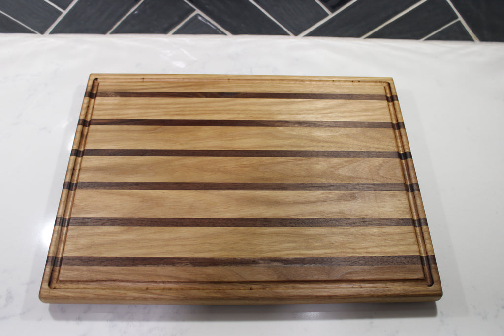 Maple/ Walnut Face Grain Cutting Board- 16" x 11"
