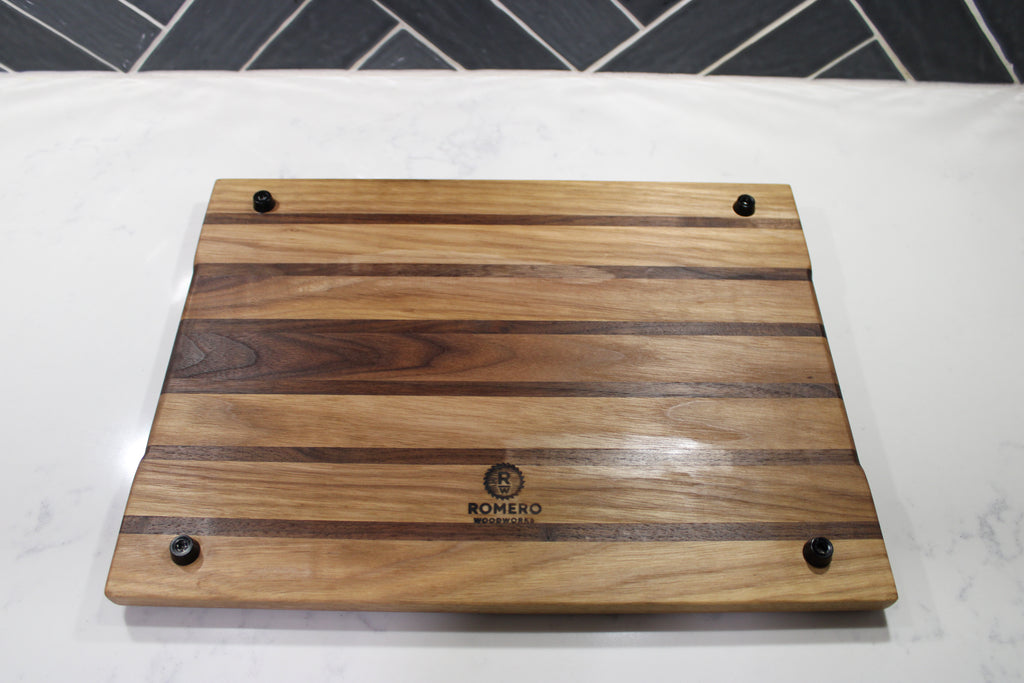 Maple/ Walnut Face Grain Cutting Board- 16" x 11"