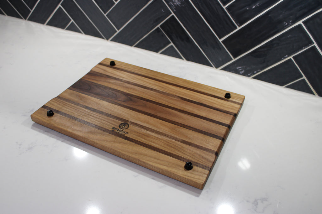 Maple/ Walnut Face Grain Cutting Board- 16" x 11"