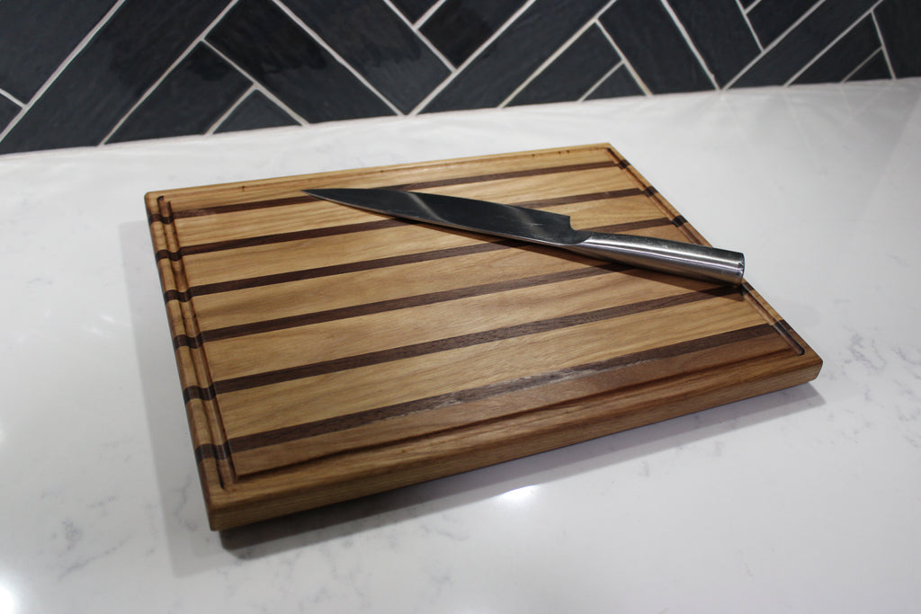 Maple/ Walnut Face Grain Cutting Board- 16" x 11"