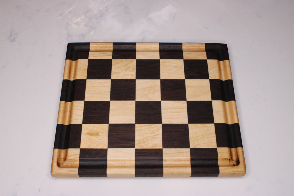 Peruvian Walnut/ Maple Face Grain Cutting Board- 10" x 8"
