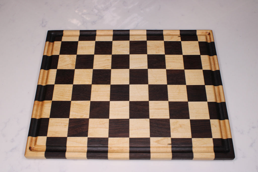 Peruvian Walnut / Maple Face Grain Cutting Board- 14" x 11"