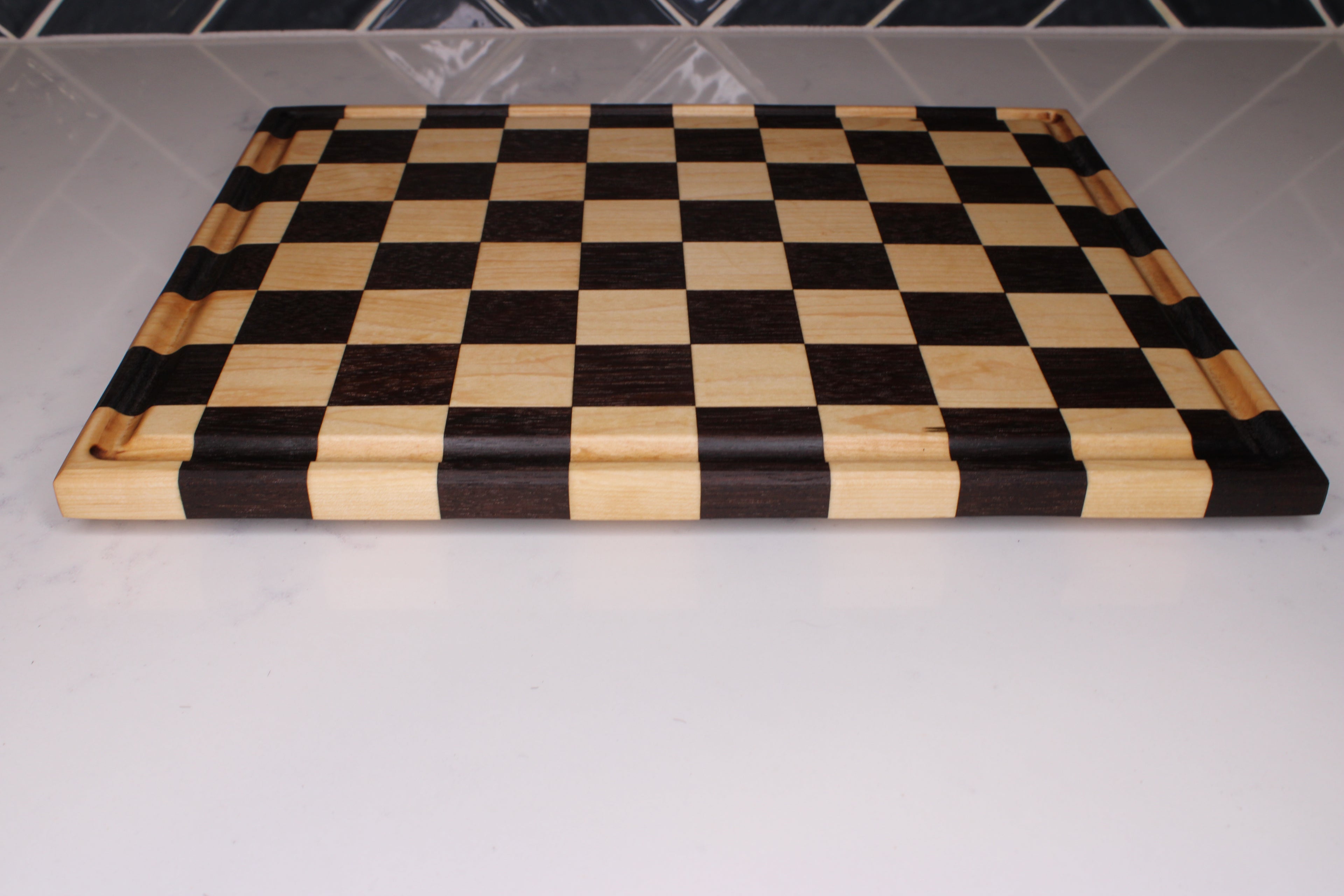Peruvian Walnut / Maple Face Grain Cutting Board- 14" x 11"