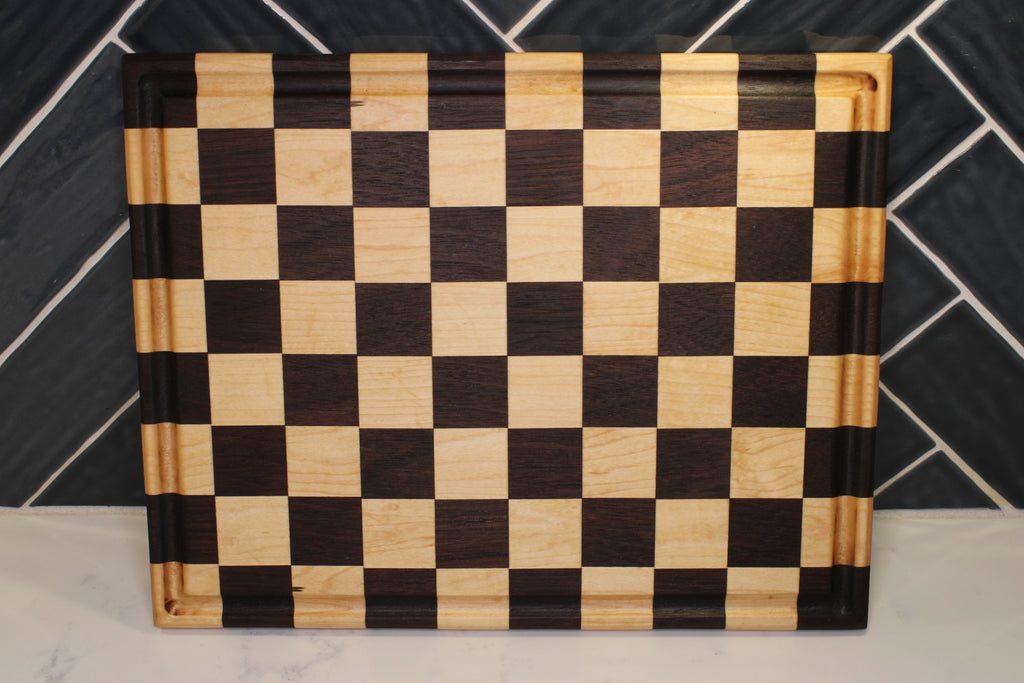 Peruvian Walnut / Maple Face Grain Cutting Board- 14" x 11"