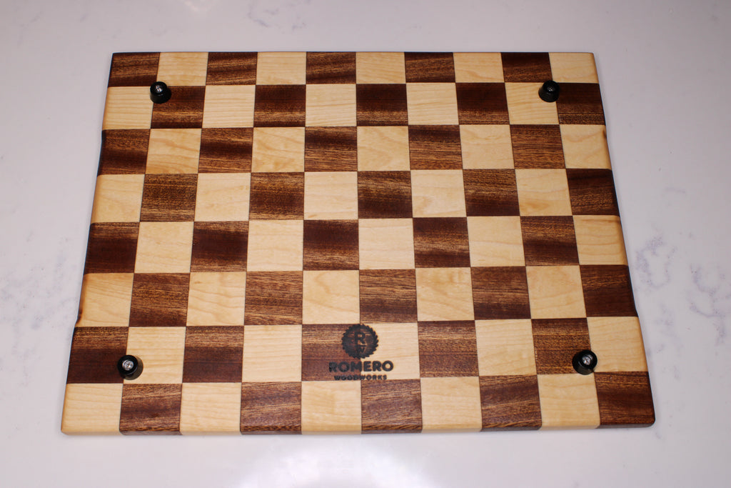 Sapele/ Maple Face Grain Cutting Board- 14" x 11"