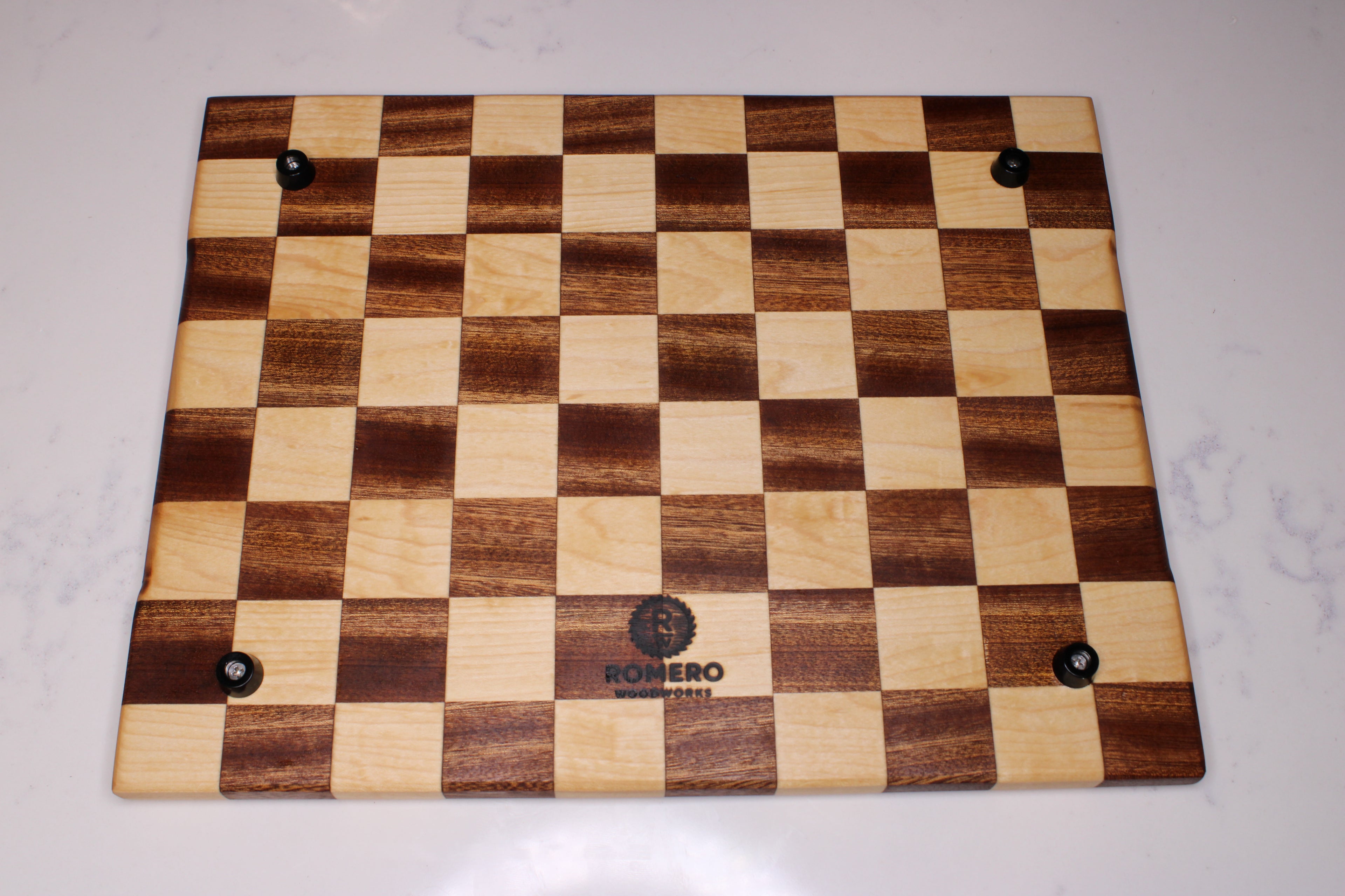 Sapele/ Maple Face Grain Cutting Board- 14" x 11"
