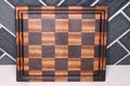 Sapele/ Peruvian Walnut Face Grain Cutting Board- 10" x 8"